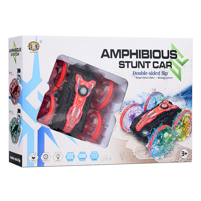 Фото к товару Машина 7723A-1 "Amphibious stunt car" на р/у, 27 MHz, в коробке Машина 7723A-1 "Amphibious stunt car" на р/у, 27 MHz, в коробке