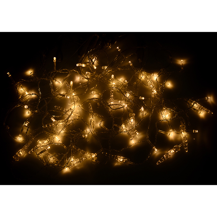 Фото к товару Электрогирлянда-занавес, светодиодная "Сосульки" 3м, 96 ламп, теплый Электрогирлянда-занавес, светодиодная "Сосульки" 3м, 96 ламп, теплый