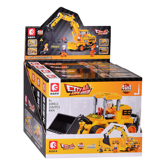 Конструктор 104008-104011 "Спецмашина" в коробке