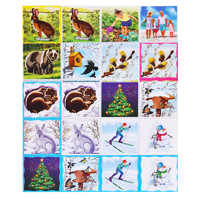 Фото к товару Игра - лото "Найди пару.Времена года" Игра - лото "Найди пару.Времена года"