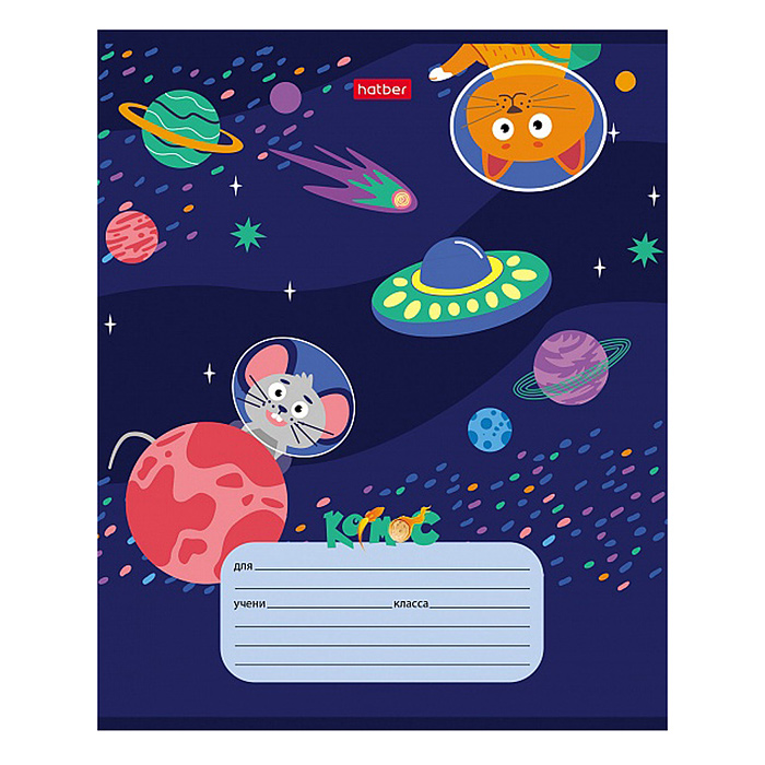 Тетрадь 12л клетка "Космическое приключение" А5ф 
