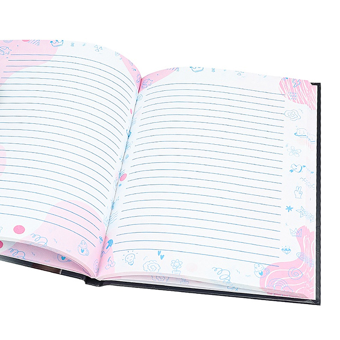 Записная книжка для девочек А5 80л. "Pink & Black" 