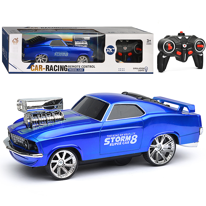 Машина BX-84D "Car-racing" р/у, 27 MHz, (цвет синий) в коробке