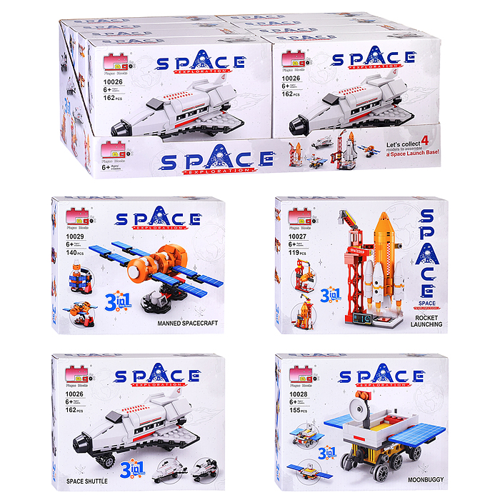 Конструктор 10026-10029 "Космос" (4в1) в коробке