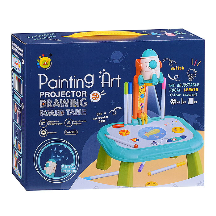 Фото к товару Доска для рисования 22088-35B "Космическая ракета" с проектором, в коробке Доска для рисования 22088-35B "Космическая ракета" с проектором, в коробке