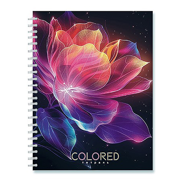 Тетрадь 80л. "Яркий цветок" на гребне А5 Тетрадь 80л. "Яркий цветок" на гребне А5