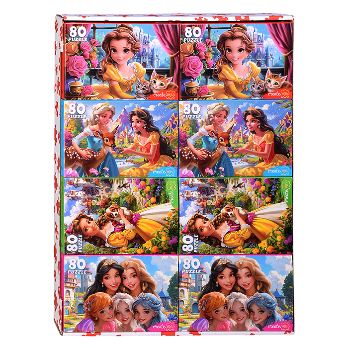 Пазлы 80 "Сказочные принцессы"