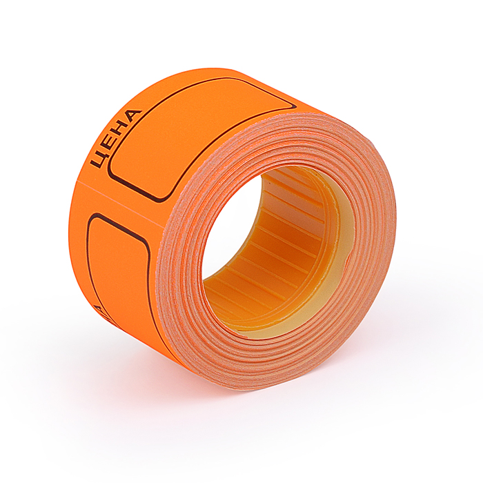 Этикетка "Цена" 50x35 мм, оранжевая, 200 шт в рулоне Этикетка "Цена" 50x35 мм, оранжевая, 200 шт в рулоне