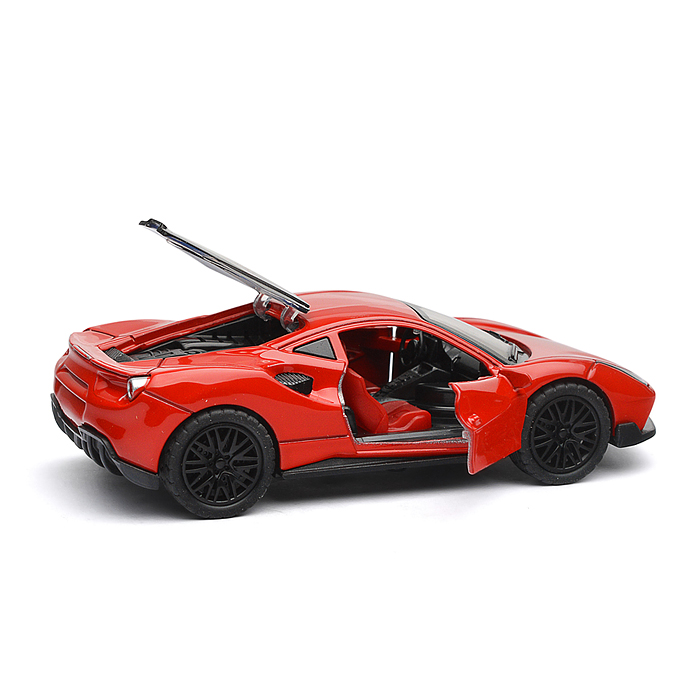 Фото к товару Машина металл ferrary 488 GTB 12 см, (двери, багажник) инерц., в коробке Машина металл ferrary 488 GTB 12 см, (двери, багажник) инерц., в коробке