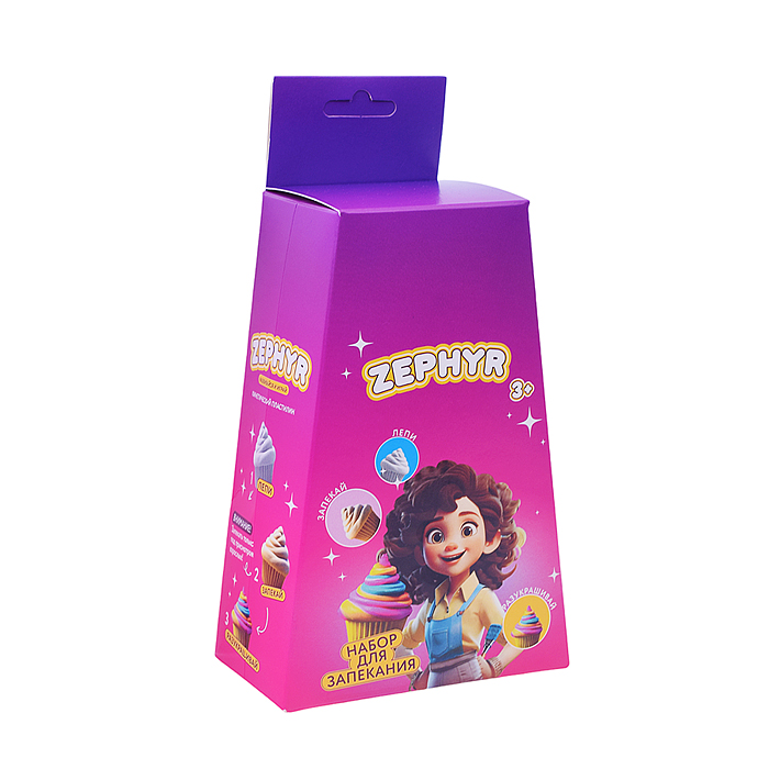 Кинетический пластилин "Zephyr", Набор для запекания, Пирожное Кинетический пластилин "Zephyr", Набор для запекания, Пирожное