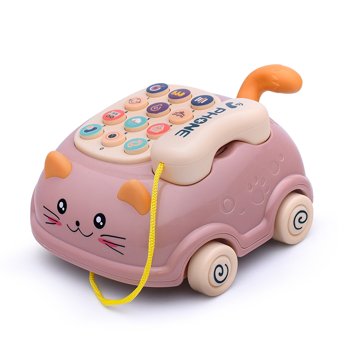 Фото к товару Телефон LDJ215 "Котик" на батарейках, в коробке Телефон LDJ215 "Котик" на батарейках, в коробке