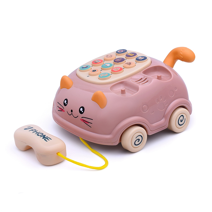 Фото к товару Телефон LDJ215 "Котик" на батарейках, в коробке Телефон LDJ215 "Котик" на батарейках, в коробке