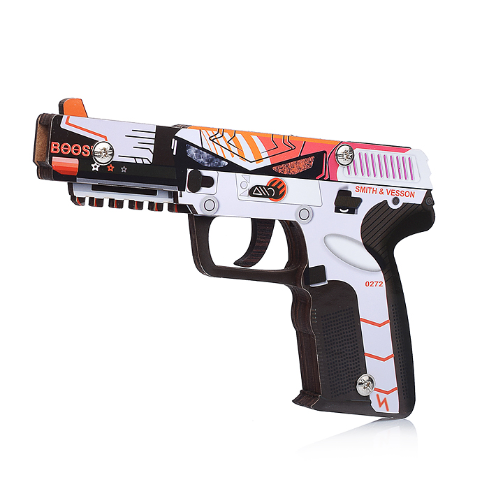 Фото к товару Пистолет резинкострел с глушителем "Самурай" Пистолет резинкострел с глушителем "Самурай"