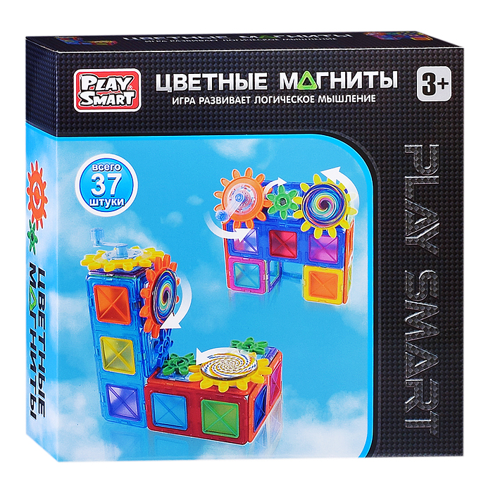 Конструктор магнитный 2496 "Цветные магниты" в коробке Конструктор магнитный 2496 "Цветные магниты" в коробке