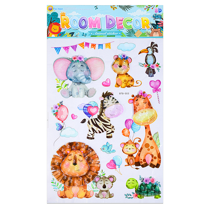 Фото к товару Наклейки интерьерные "Звери-космонавты", самоклеющиеся фигурные, объёмные размер наклейки 35*60 см. Наклейки интерьерные "Звери-космонавты", самоклеющиеся фигурные, объёмные размер наклейки 35*60 см.