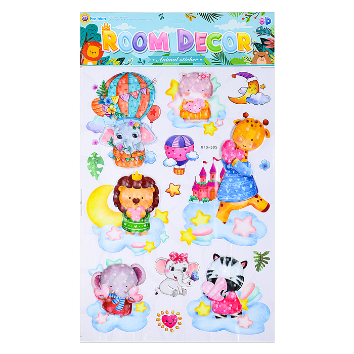 Фото к товару Наклейки интерьерные "Звери-космонавты", самоклеющиеся фигурные, объёмные размер наклейки 35*60 см. Наклейки интерьерные "Звери-космонавты", самоклеющиеся фигурные, объёмные размер наклейки 35*60 см.