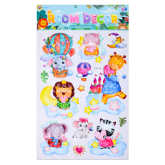 Фото к товару Наклейки интерьерные "Звери-космонавты", самоклеющиеся фигурные, объёмные размер наклейки 35*60 см. Наклейки интерьерные "Звери-космонавты", самоклеющиеся фигурные, объёмные размер наклейки 35*60 см.