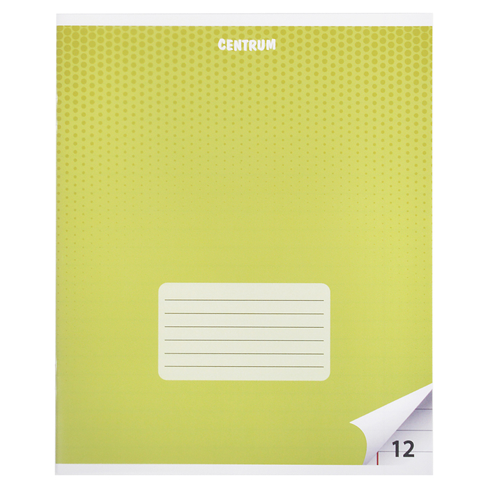 Тетрадь 12 л., линейка "Графика"  А5, на скрепке