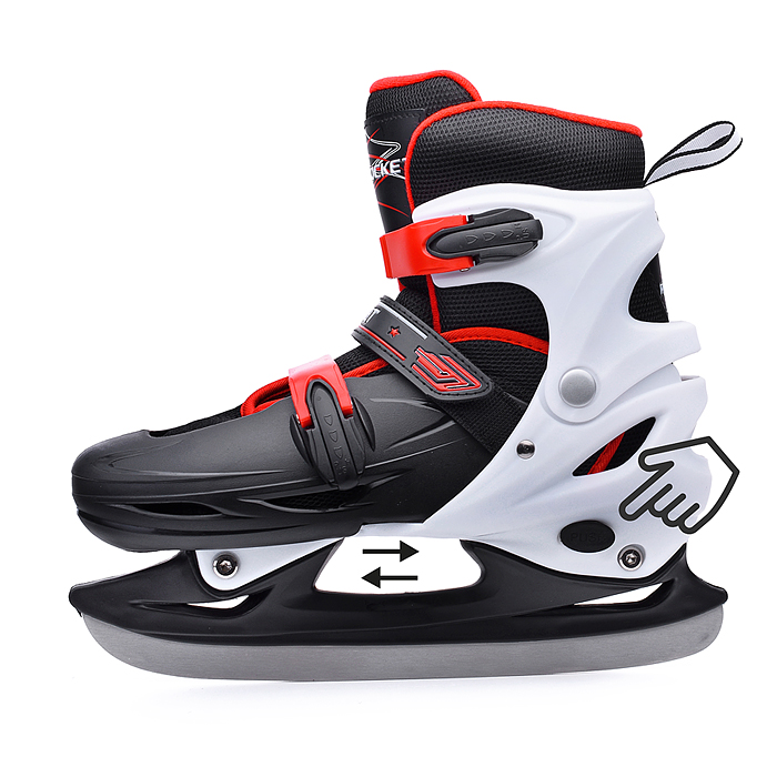 Фото к товару Коньки R0010 детские L черно-белые Коньки R0010 детские L черно-белые