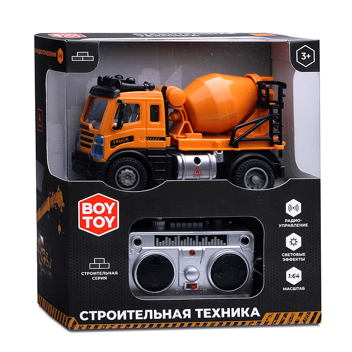 Фото к товару Машина BT0009-4 "Строительная. Бетономешалка" р/у, в коробке Машина BT0009-4 "Строительная. Бетономешалка" р/у, в коробке