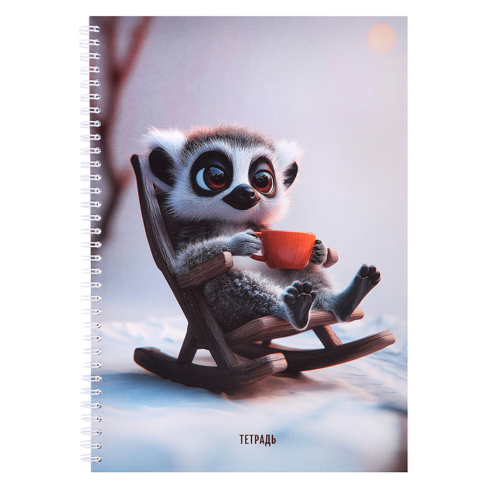 Тетрадь 96л. клетка "Малыш на отдыхе" А4 на гребне Тетрадь 96л. клетка "Малыш на отдыхе" А4 на гребне