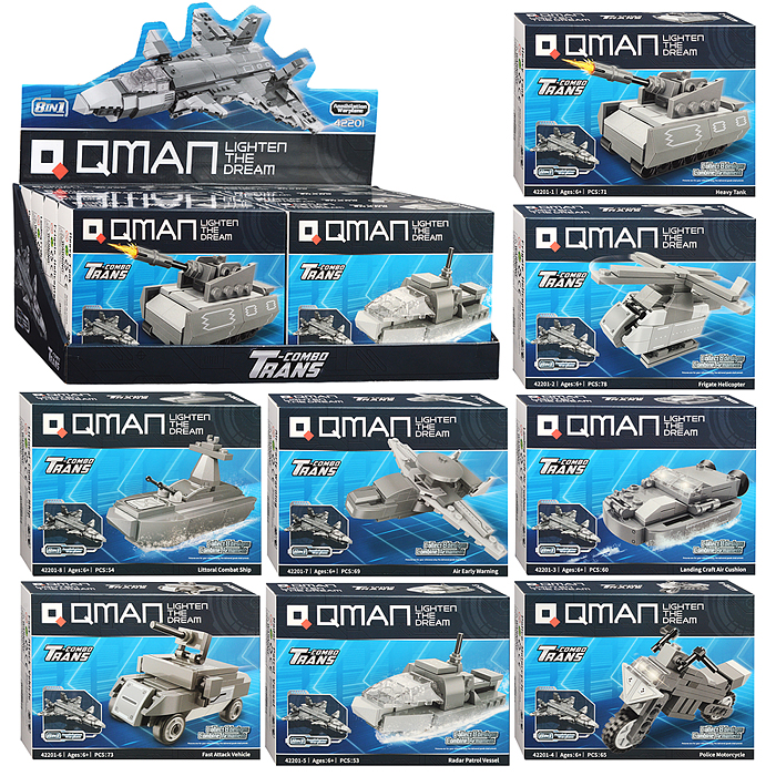 Конструктор 42201 "Военная техника" 8 в 1, в коробке Конструктор 42201 "Военная техника" 8 в 1, в коробке