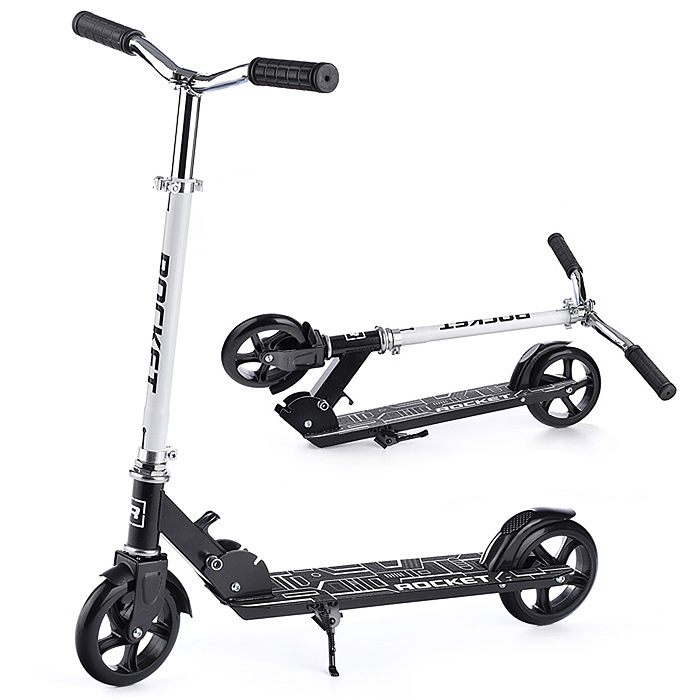 Самокат 2-х колесный ROCKET,колеса PU/ 145 мм,ABEC 7, белый в пакете