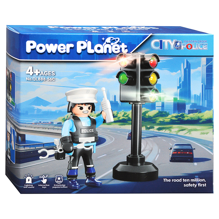 Конструктор QL888-56 "Городская полиция. Регулировщик" в коробке