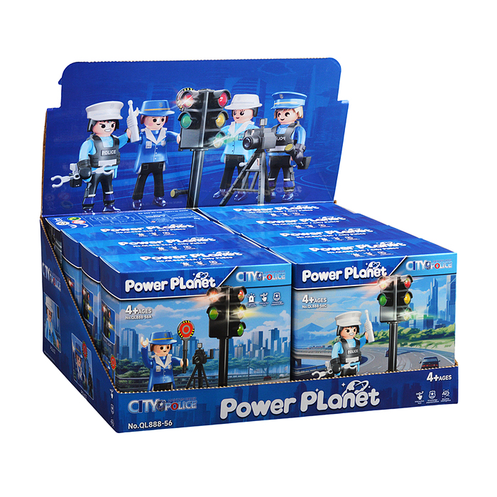 Конструктор QL888-56 "Городская полиция. Регулировщик" в коробке