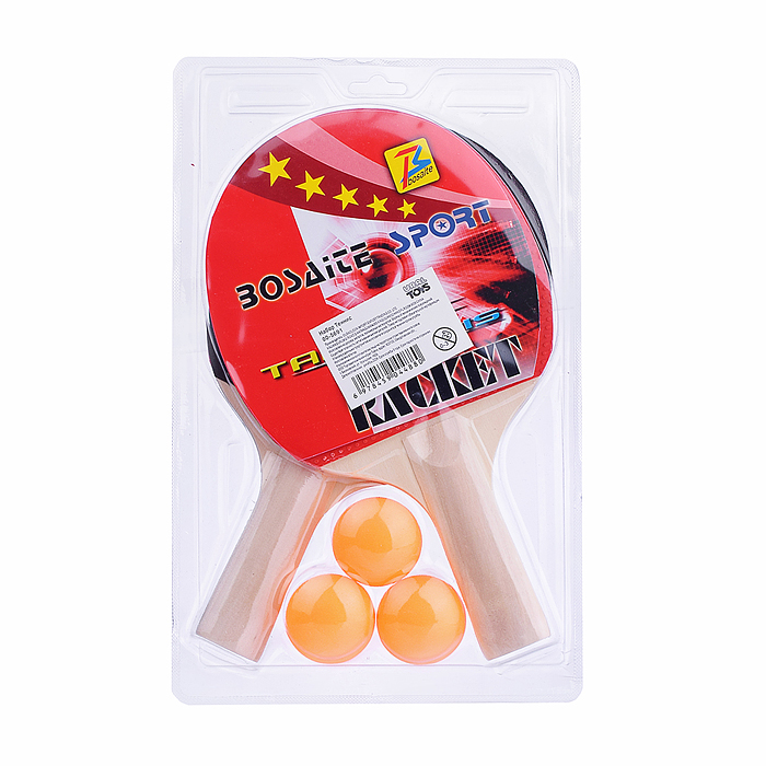 Набор для настольного тенниса 00-5691 (2 ракетки, сетка, 3 шарика) на листе
