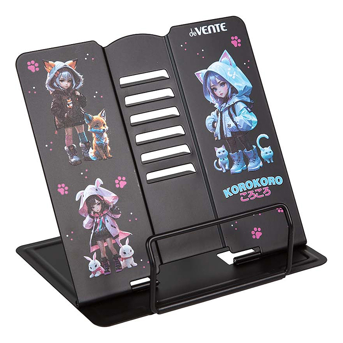 Подставка для учебников и книг "Korokoro" 20x19 см, металлическая окрашенная, вес 430 г, с 