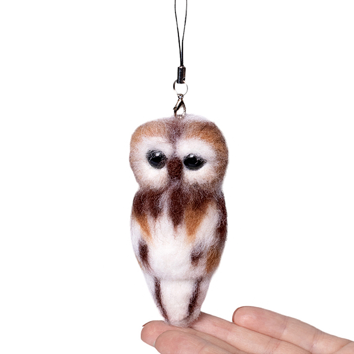 Фото к товару Набор для творчества. Валяние шерстью. Брелок "Сова" Набор для творчества. Валяние шерстью. Брелок "Сова"