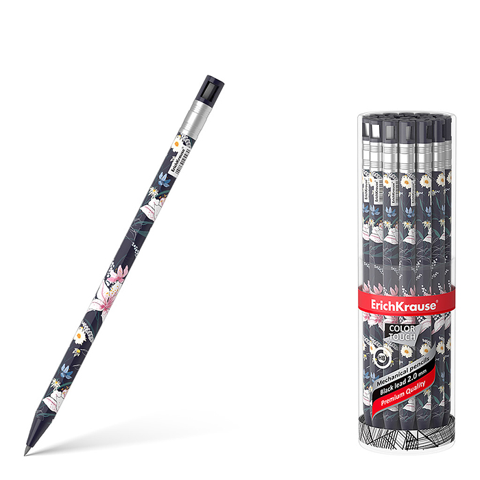 Карандаш механический ColorTouch Lily 2.0 мм, с точилкой, НВ (в тубусе по 24 шт.)