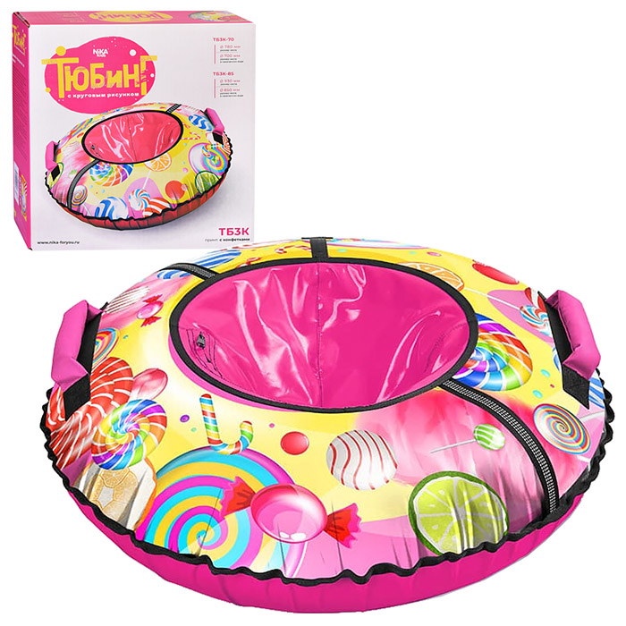 Игрушка. Тюбинг с круговым дизайном 85см (с конфетками) Игрушка. Тюбинг с круговым дизайном 85см (с конфетками)