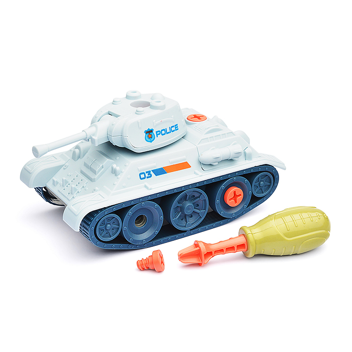 Конструктор BT0001-5 "Полиция-3" с отвёрткой, в коробке