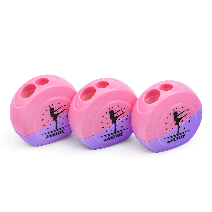 Точилка для карандашей "Ballet Academy" 2 отверстия, пластмассовая с контейнером