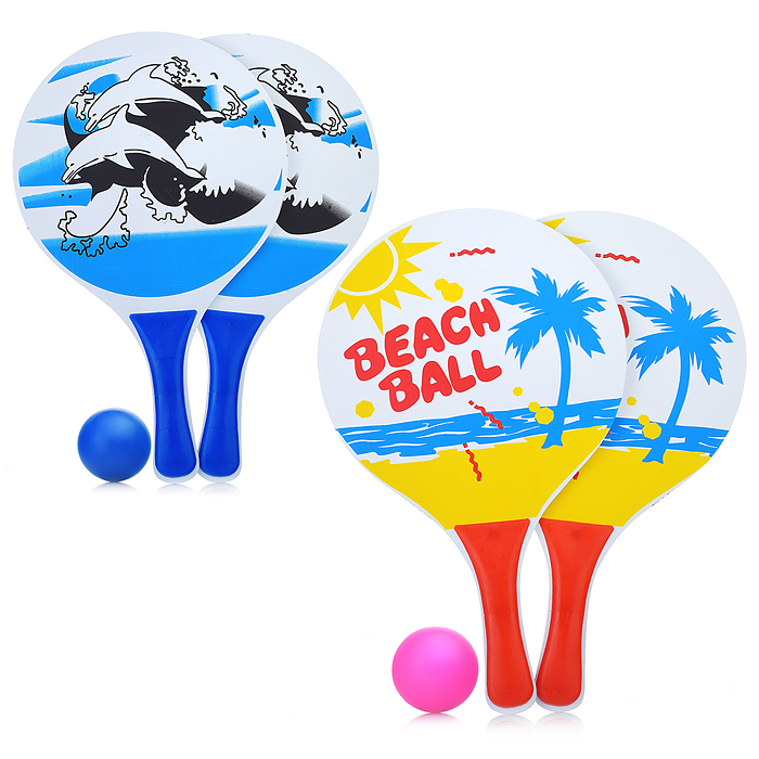 Набор детских ракеток JL8-06 "Beach ball" в сетке Набор детских ракеток JL8-06 "Beach ball" в сетке