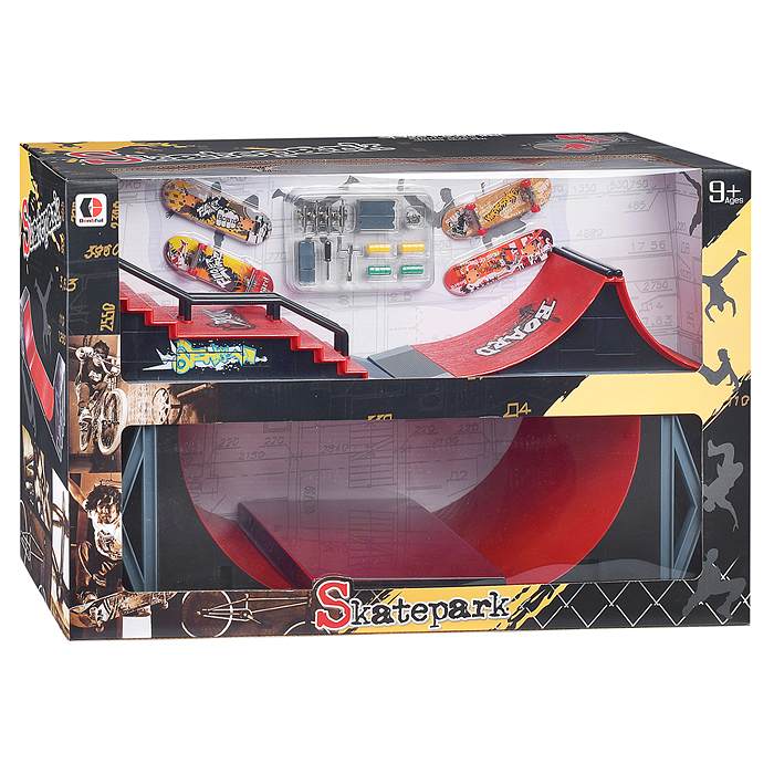 Фото к товару Фингерборд 1810B "Скейт парк №4" в коробке Фингерборд 1810B "Скейт парк №4" в коробке