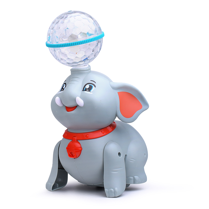 Фото к товару Слон YJ-3047 "Ушастик" с шариком, на батарейках, в коробке Слон YJ-3047 "Ушастик" с шариком, на батарейках, в коробке