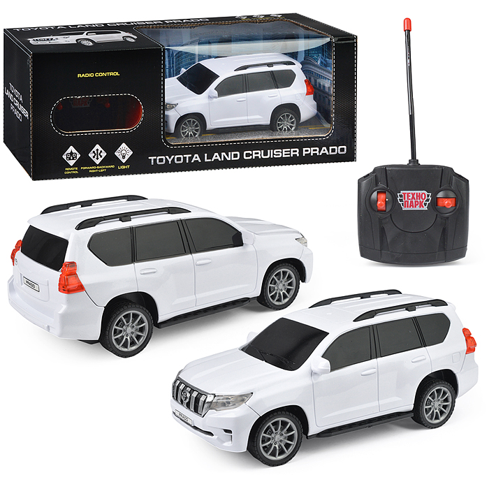 Машина Toyota Prado 19 см, (свет, р/у, белый)