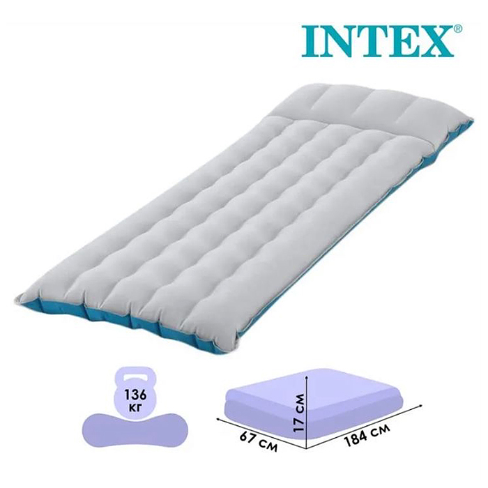 Матрас надувной Camping mat 184x67x17 см, 67997 INTEX 