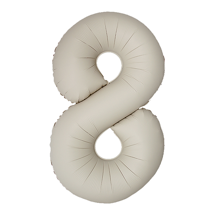 Шар (40''/102 см) Цифра, 8 Slim, Кремовый Латте, Матовый, 1 шт. в уп. Шар (40''/102 см) Цифра, 8 Slim, Кремовый Латте, Матовый, 1 шт. в уп.