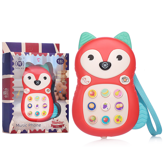 Телефон 8264 "FOX" на батарейках, в коробке Телефон 8264 "FOX" на батарейках, в коробке