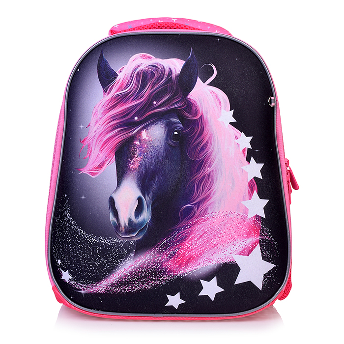 Фото к товару Рюкзак каркасный "Единорог с вишнями" формованный из полимеров, материал: нейлон, полиэстер Рюкзак каркасный "Единорог с вишнями" формованный из полимеров, материал: нейлон, полиэстер