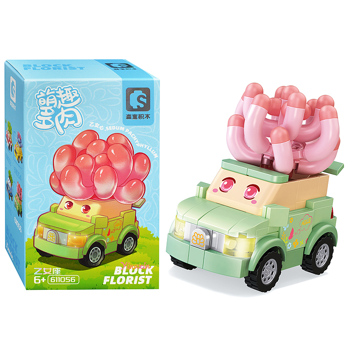 Конструктор 611056 "Машина с цветком" (172 дет.) в коробке Конструктор 611056 "Машина с цветком" (172 дет.) в коробке