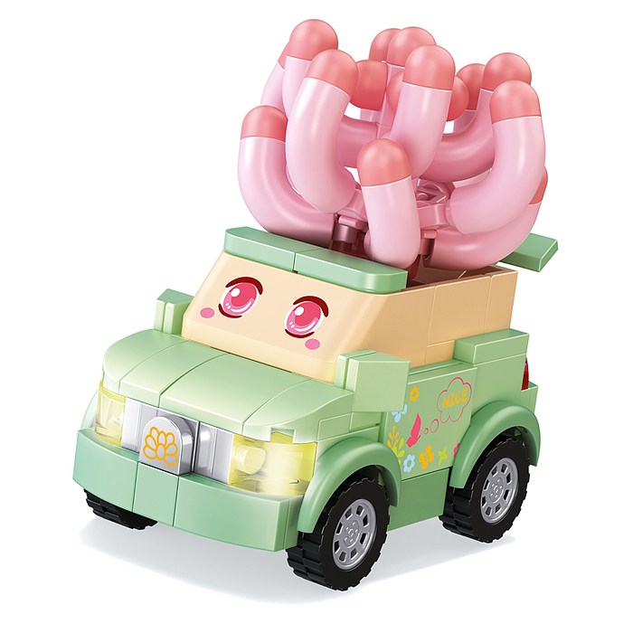 Конструктор 611056 "Машина с цветком" (172 дет.) в коробке