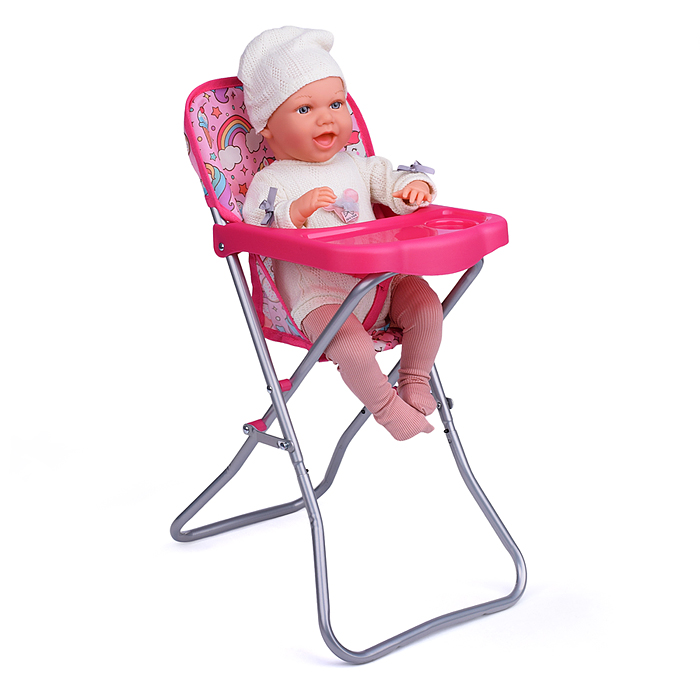 Фото к товару Набор аксессуаров для кукол 9007 (стульчик для кормления, манеж, переноска, сумка) единорожка Набор аксессуаров для кукол 9007 (стульчик для кормления, манеж, переноска, сумка) единорожка