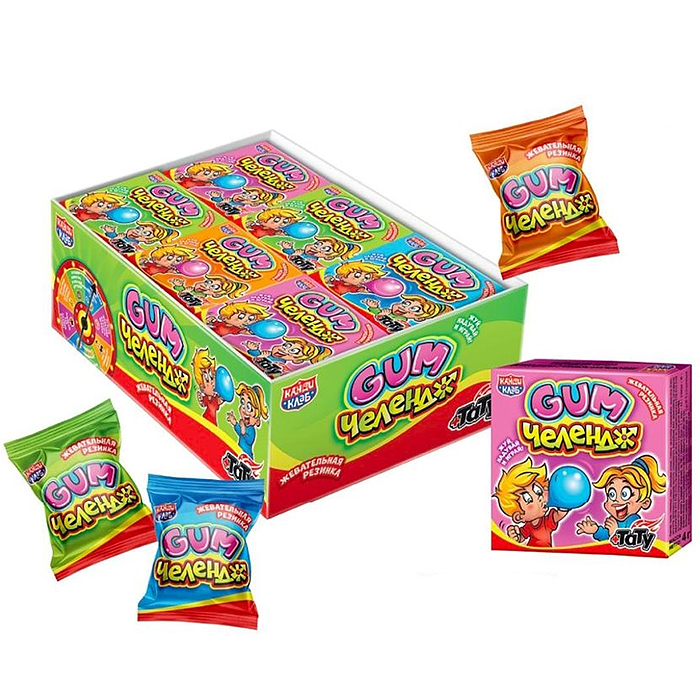 Жевательная резинка с татуировкой "Gum Челендж" 4г (30шт) Жевательная резинка с татуировкой "Gum Челендж" 4г (30шт)