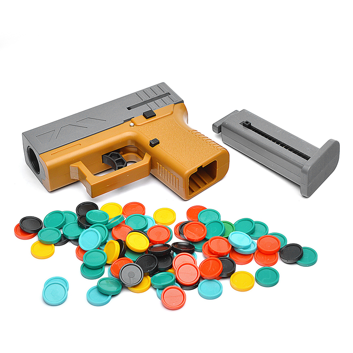 Фото к товару Пистолет JQ850-11 "Фрисби" в пакете Пистолет JQ850-11 "Фрисби" в пакете