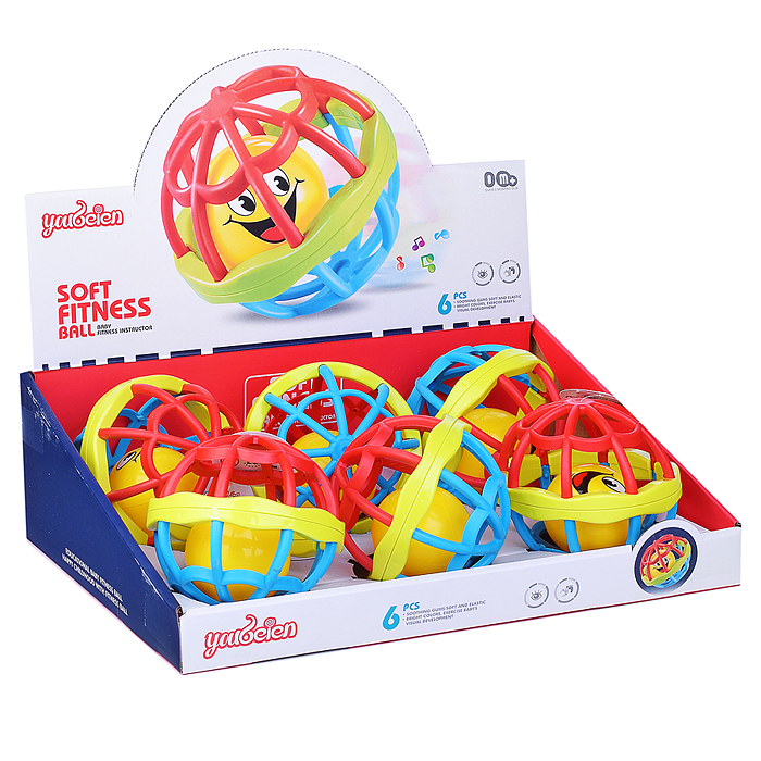 Фото к товару Погремушка RT779 "Веселый мяч" в коробке Погремушка RT779 "Веселый мяч" в коробке